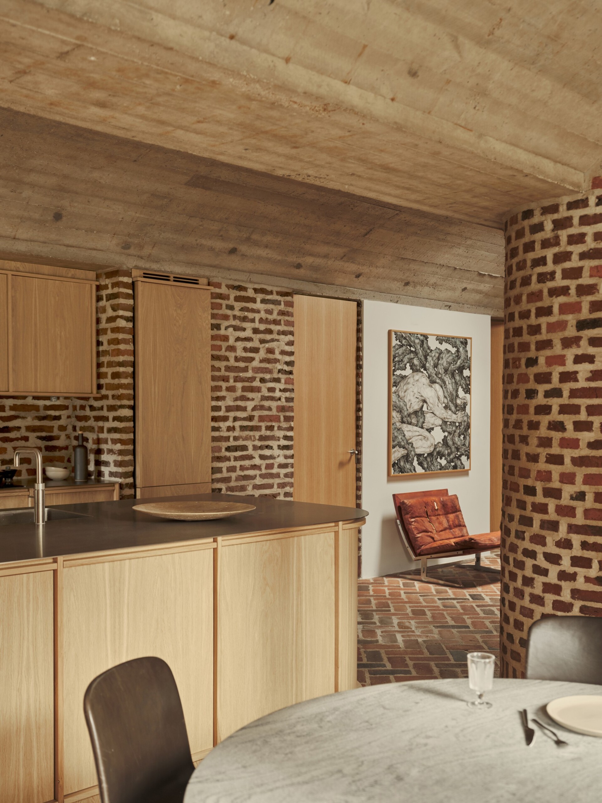 The Architect’s Danish Brick House Kitchen by Nordiska Kök