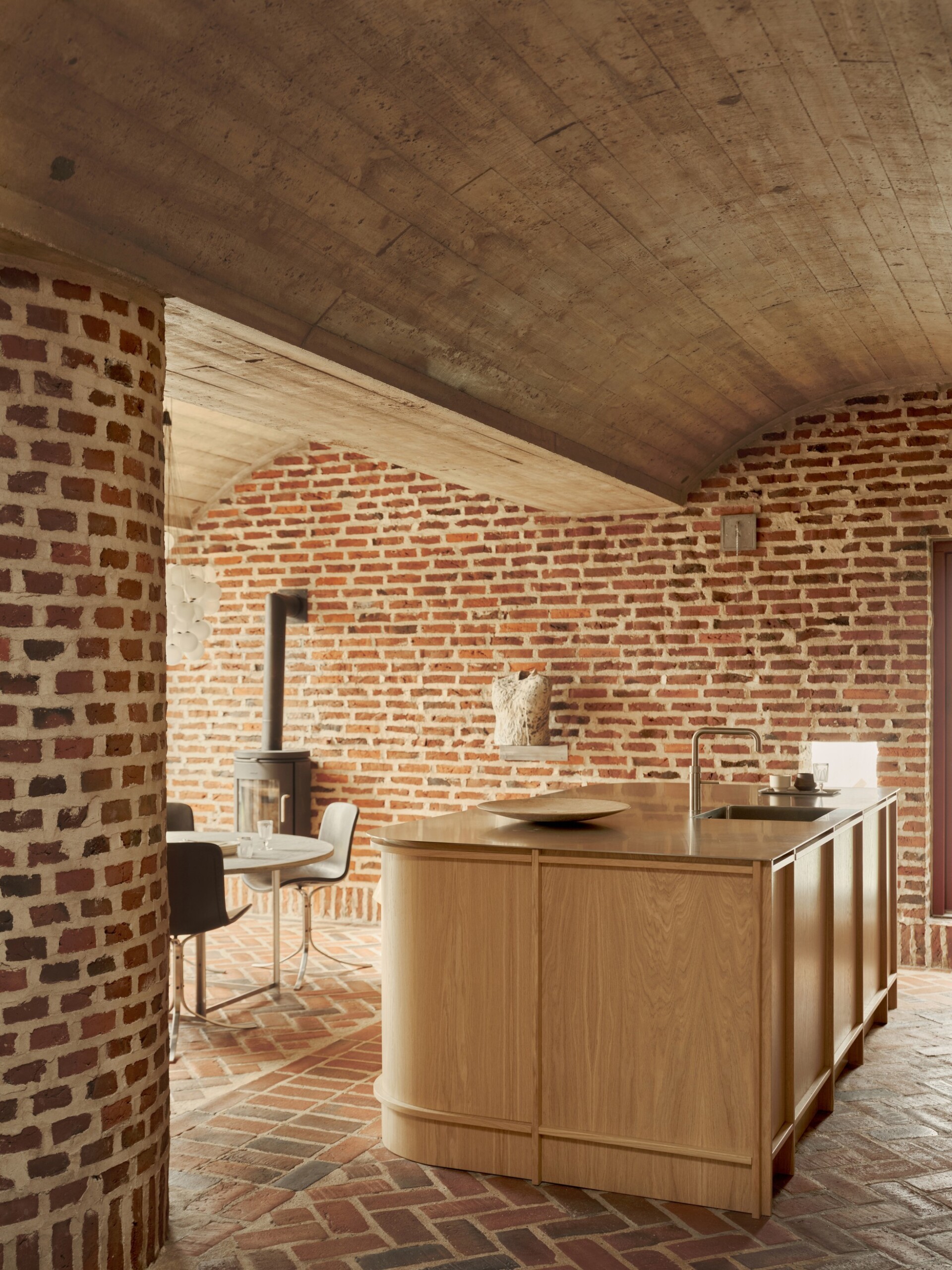 The Architect’s Danish Brick House Kitchen by Nordiska Kök